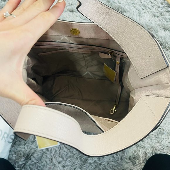 Michael Kors Devon Large Leather Hobo Shoulder Bag Tote original price $398 pink - Picture 15 of 16